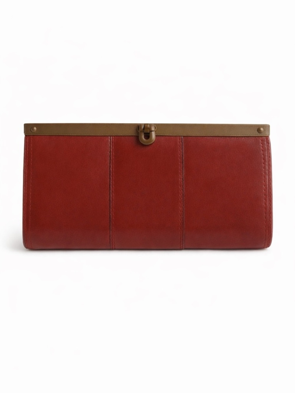Fossil Burgundy Leather Continental Wallet Clutch - Picture 2 of 12